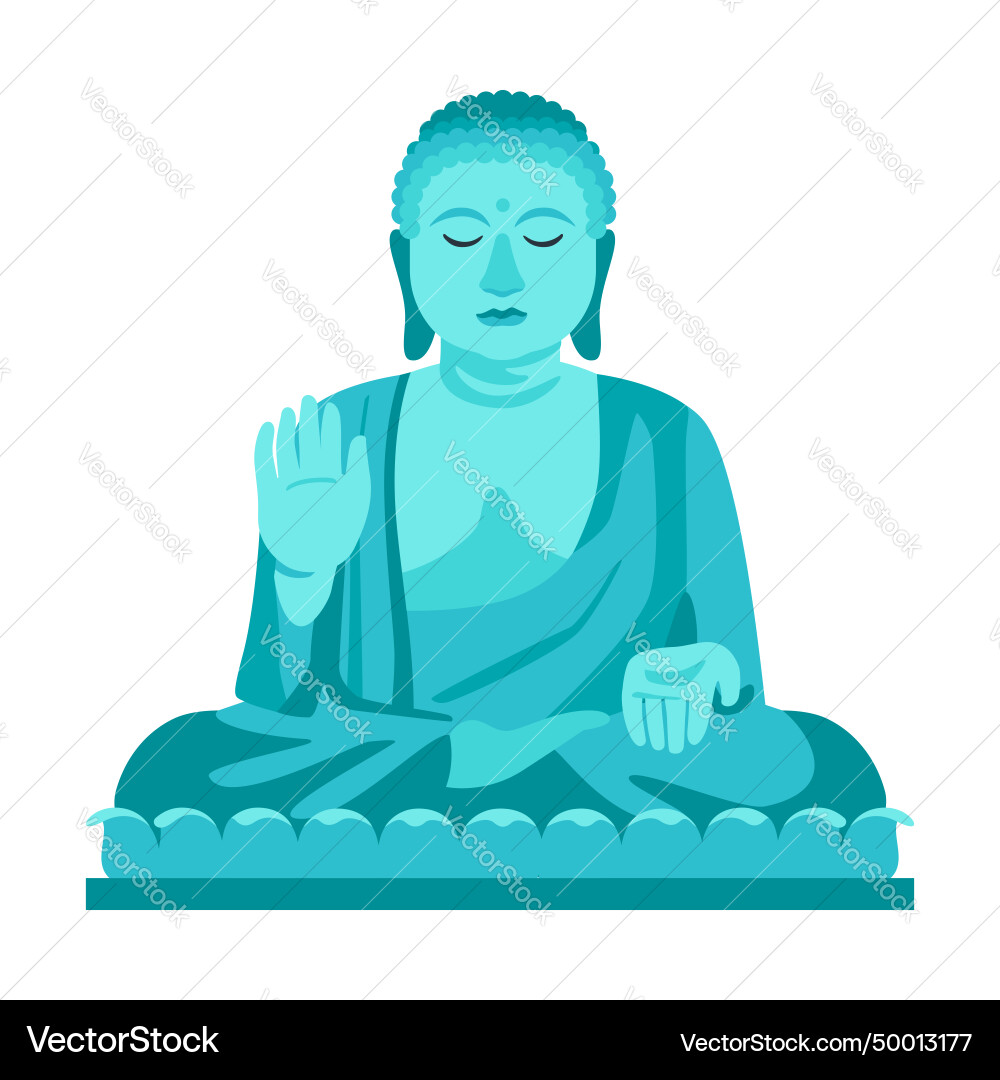 Buddha statue - modern flat design style single Buddha statue - modern flat design style single vector image