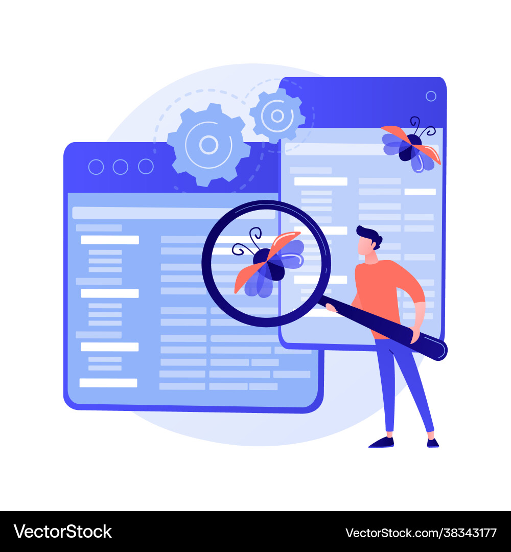 Debugging firewall concept metaphor Vector Image