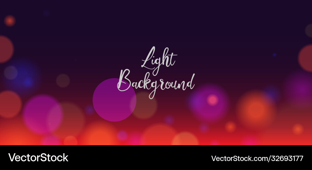 Design blur light bokeh background template Vector Image