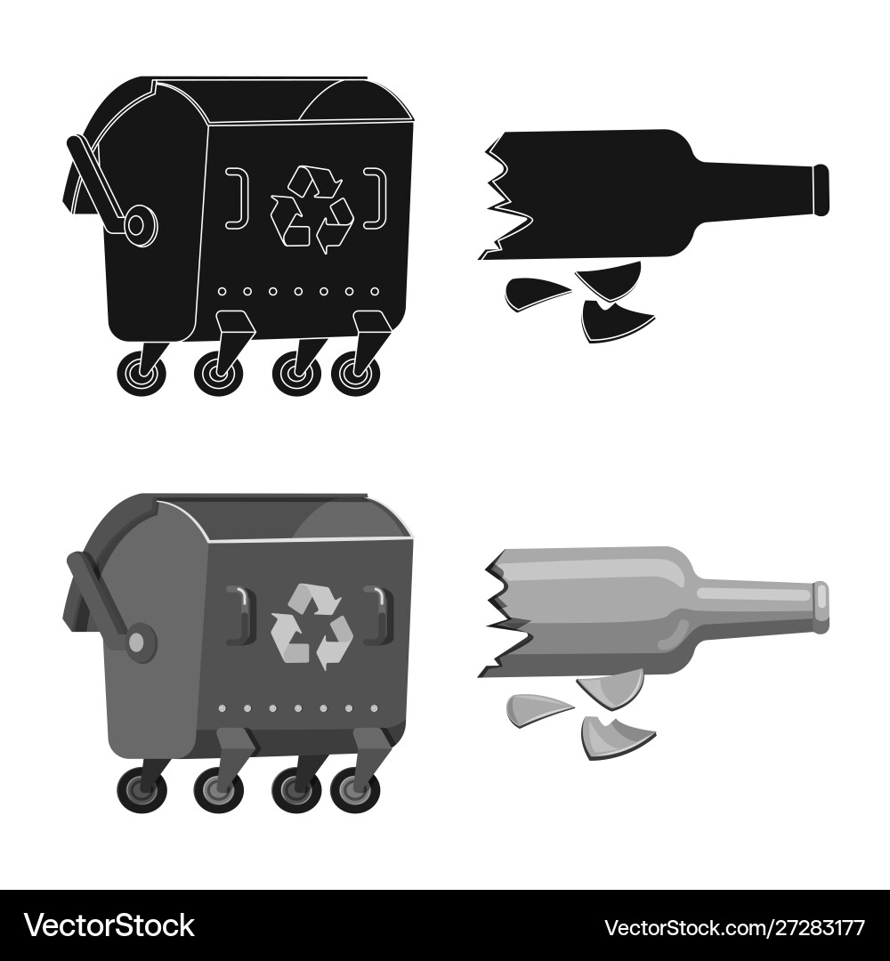 Design refuse and junk icon set Vector Image