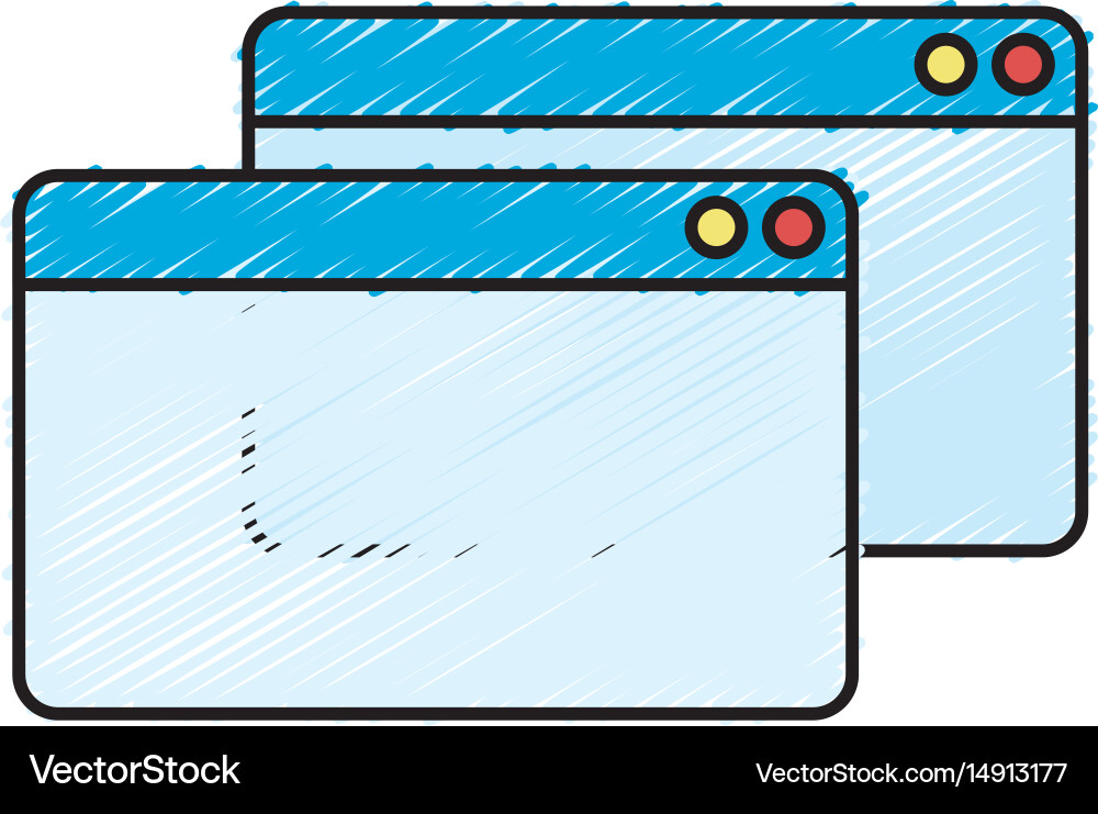 Digital windows website data information Vector Image