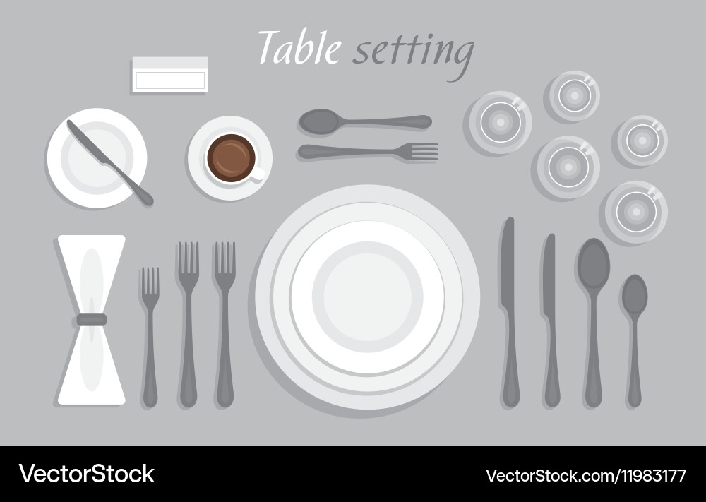 Elegant Table Setting vector image