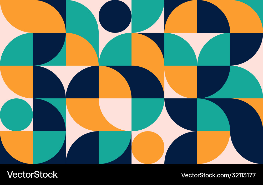 Geometric Color Block Pattern vector image