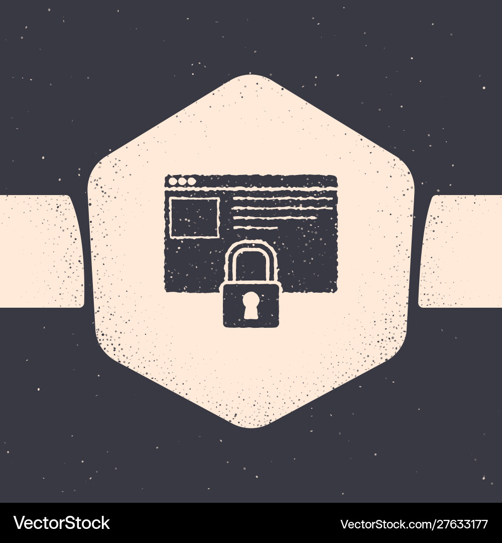 Grunge secure your site with https ssl icon vector image