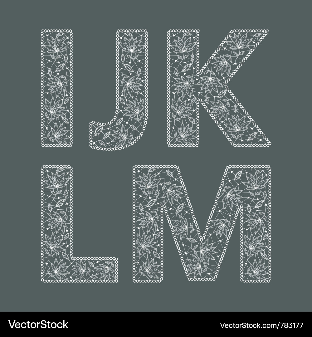 Lace Font Pattern vector image
