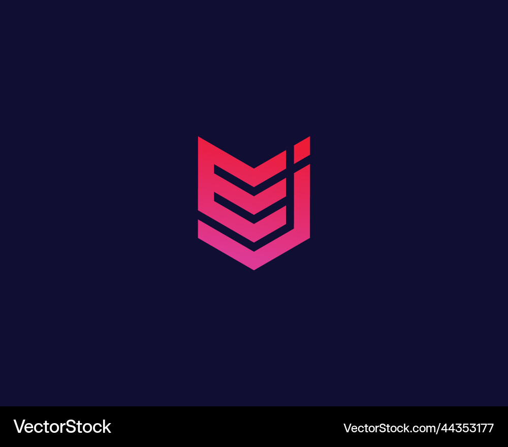 Letter e j logo design kreativ minimal Letter e j logo design kreativ minimal vektorbild
