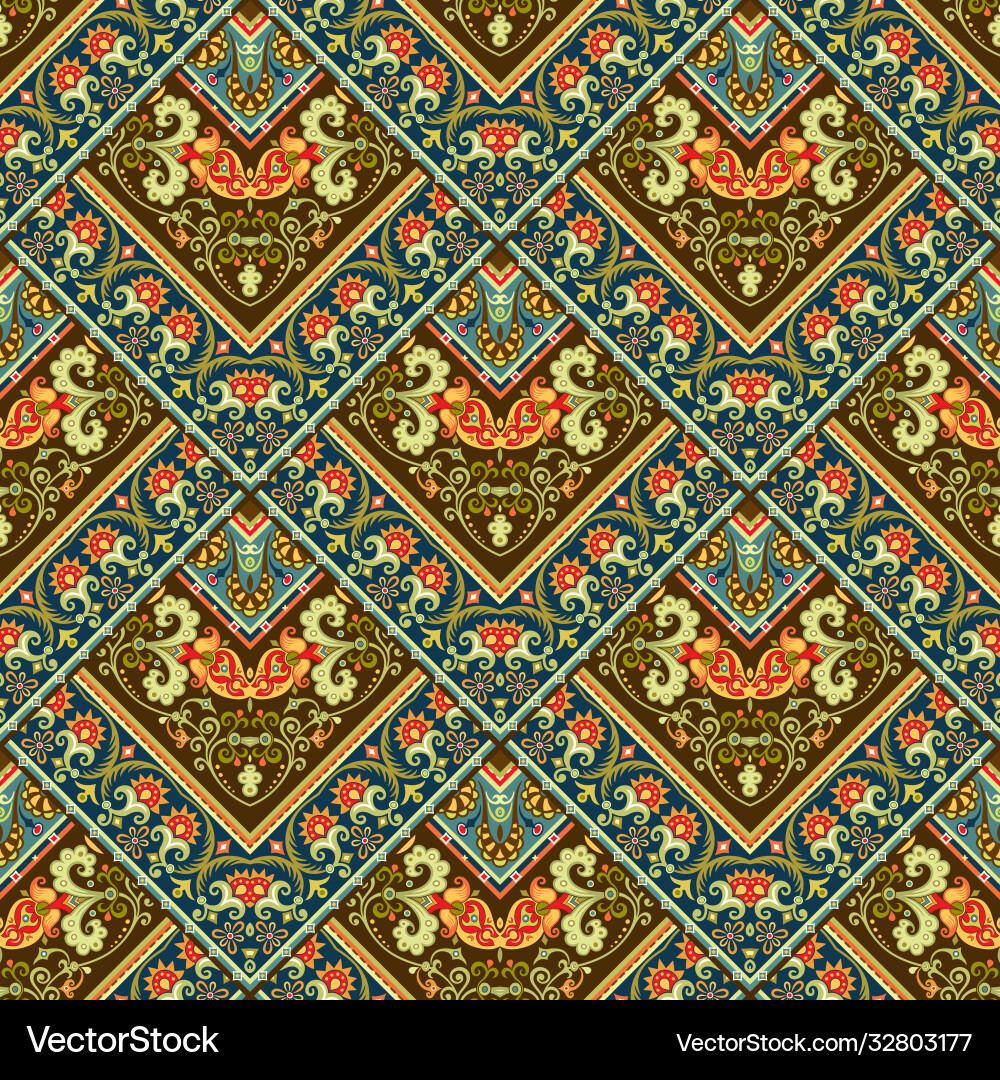 Nature patch pattern mosaic background Vector Image