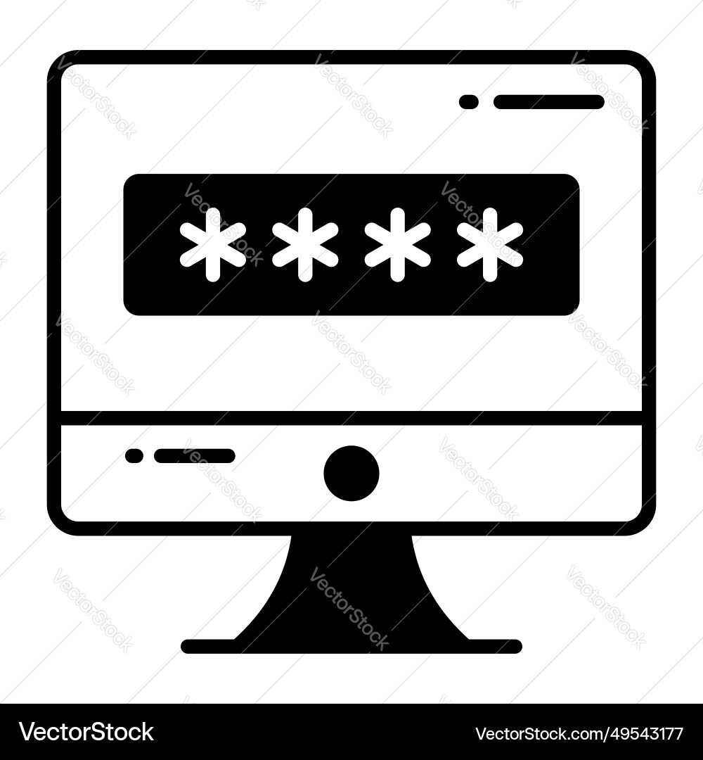 Password security design in editable style easy Vector Image