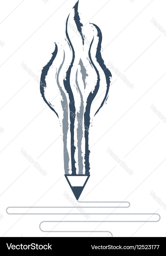 Schreiben Fähigkeiten Entwicklung Malerei Klasse Icon Vektorbild