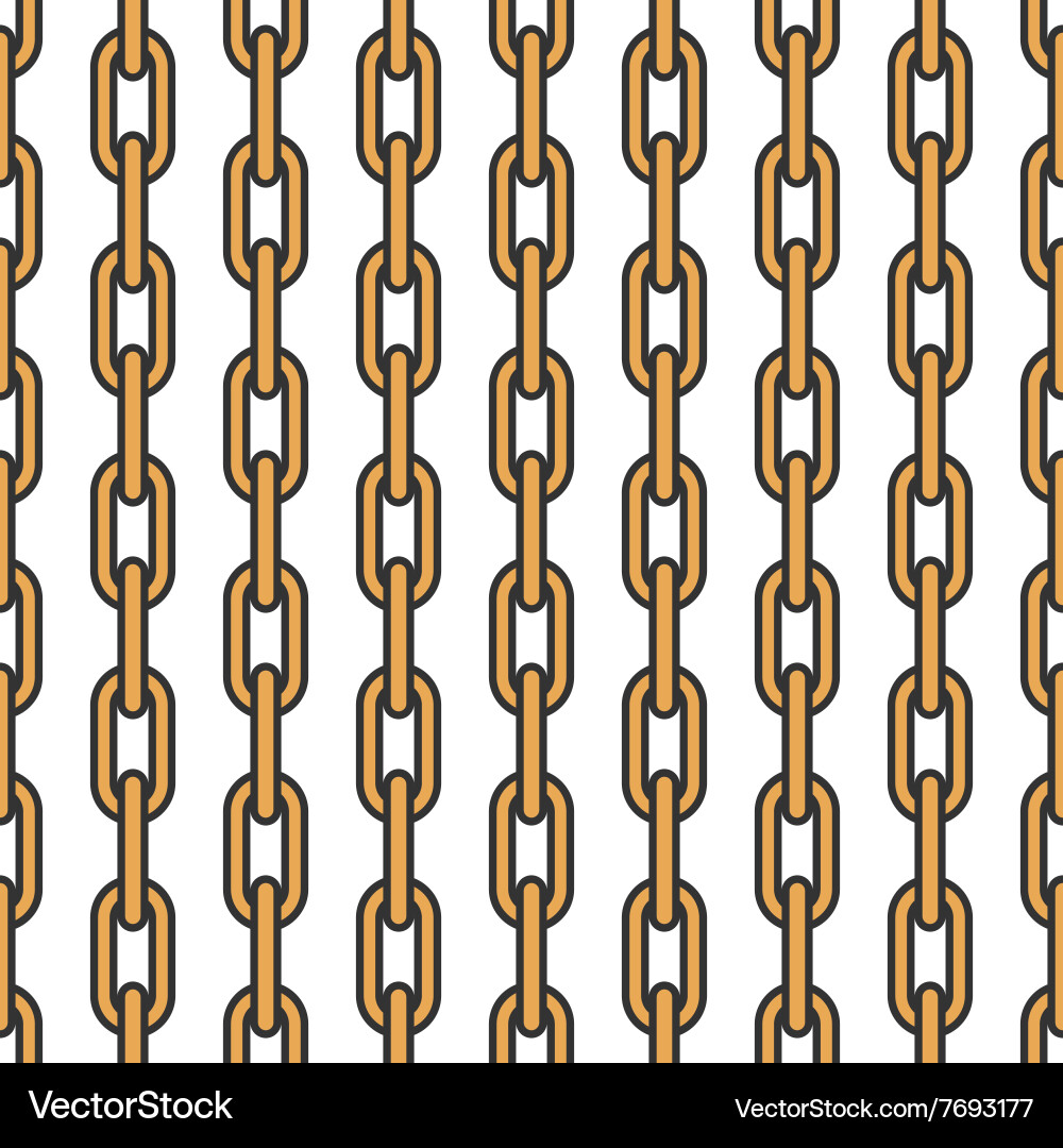 Seamless pattern of golden chains vertically Vector Image