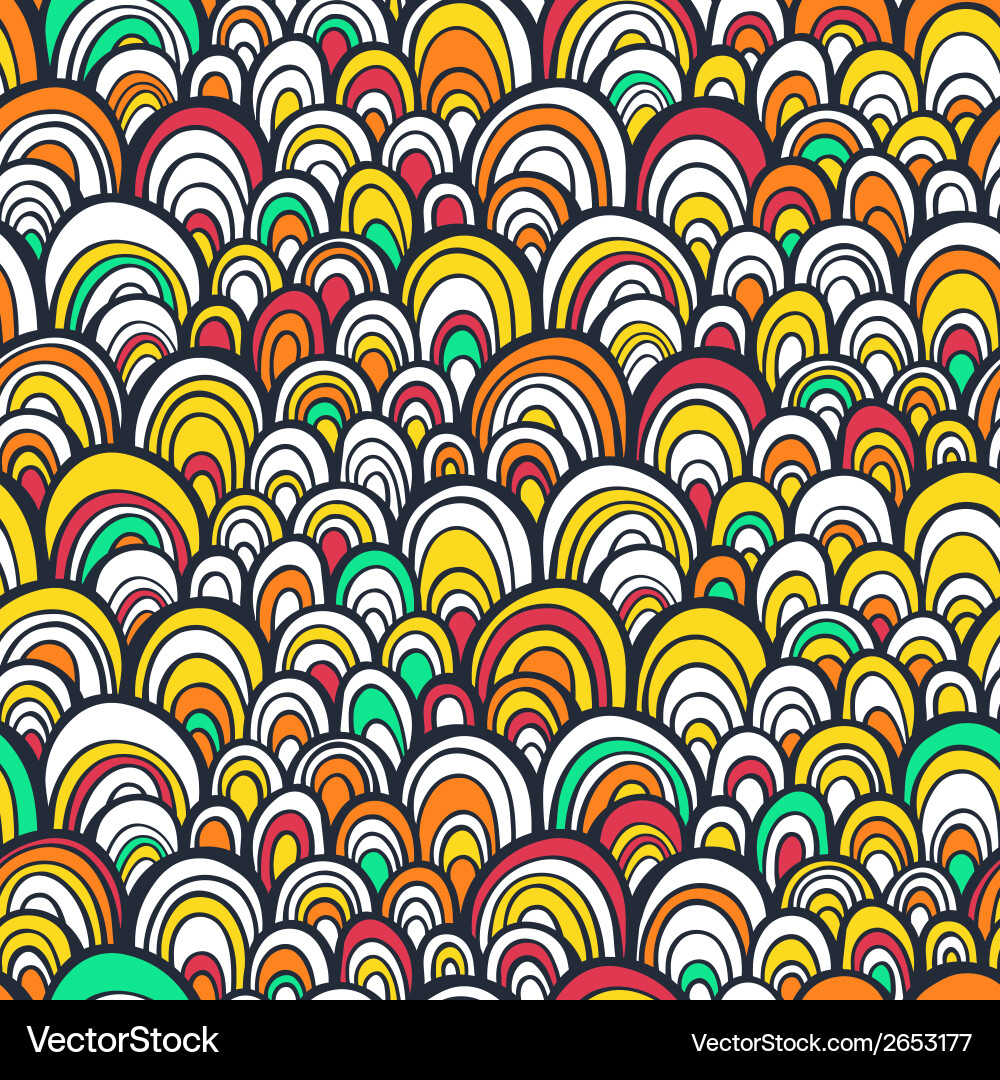 Seamless pattern with colorful abstract scale vector image