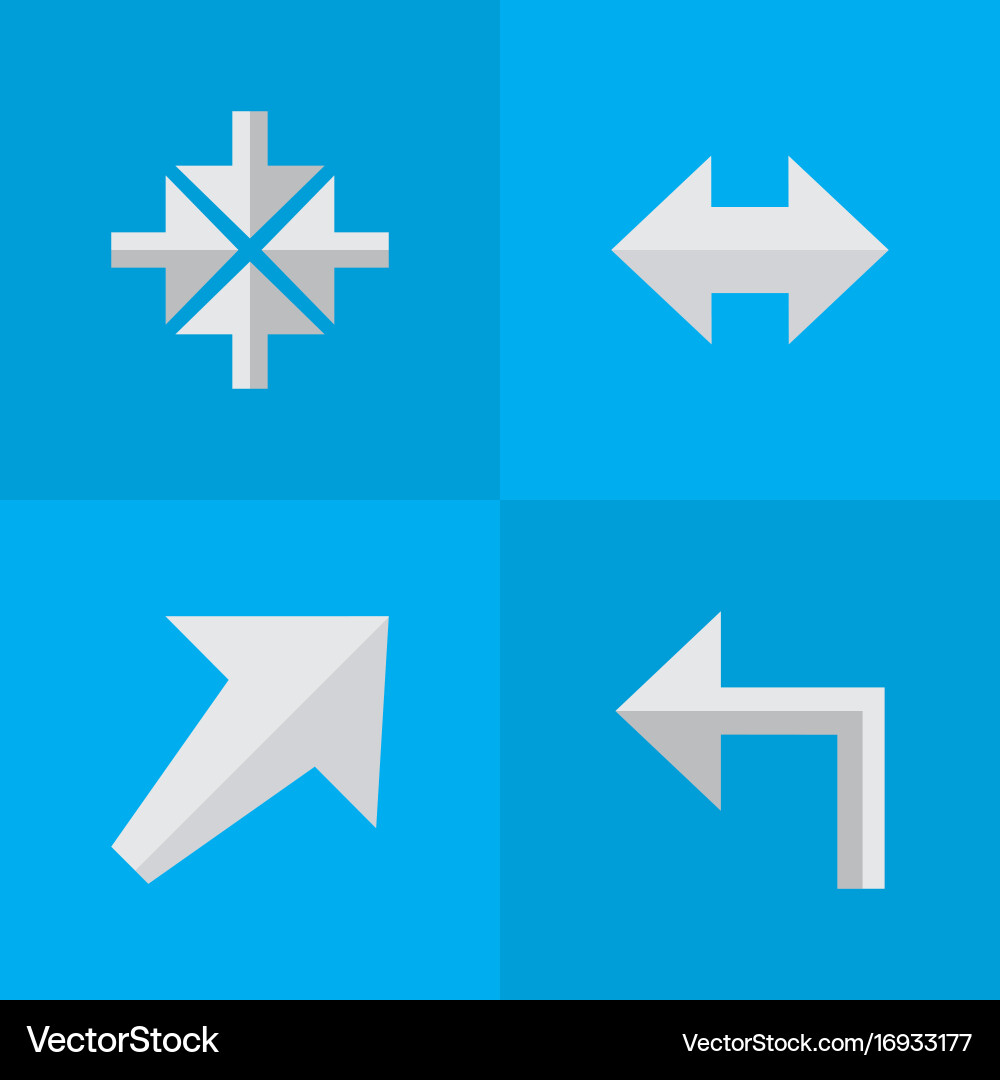 Set of simple pointer icons Vector Image