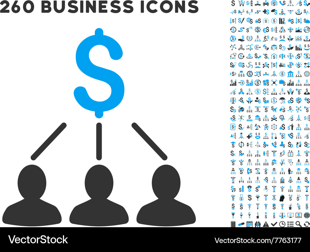 Shareholders icon with flat set Vector Image