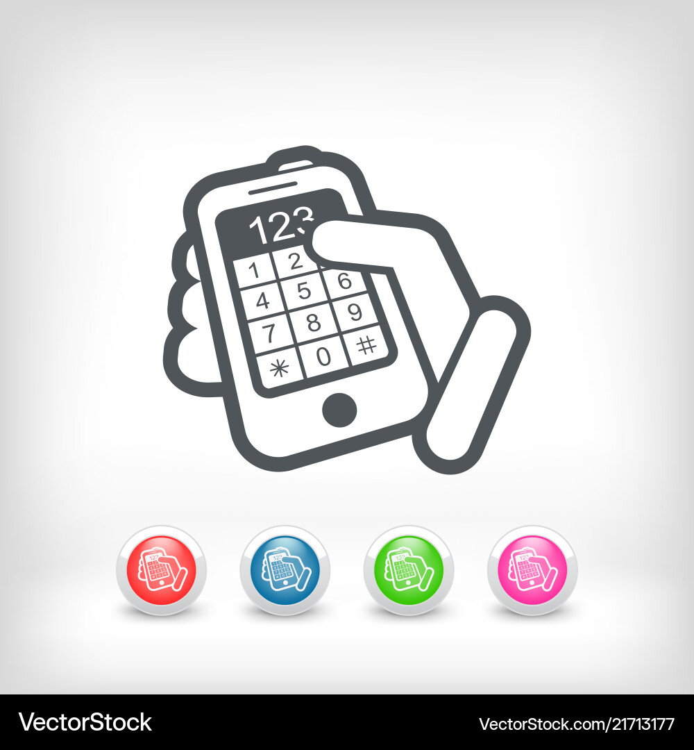 Touchscreen button numbers Vector Image