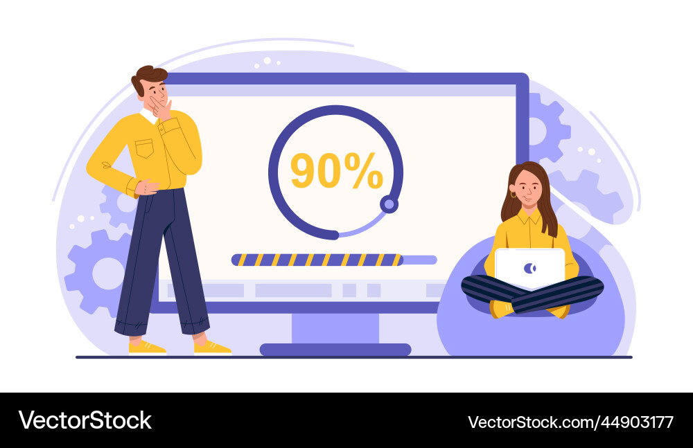 Updating operating system Updating operating system vector image