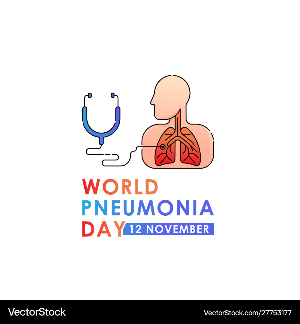 Welt-Pneumonia Tag Welt-Pneumonia Tag vektorbild