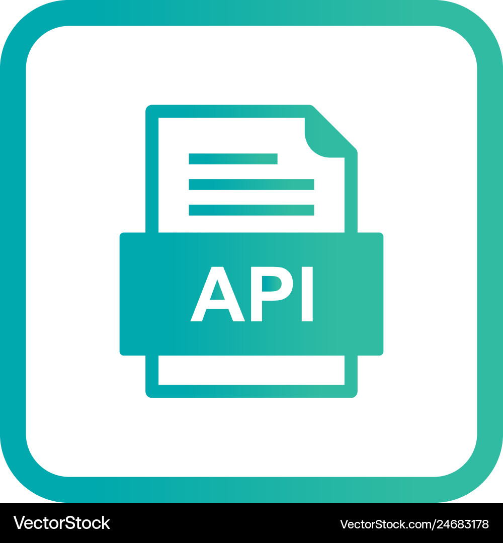 Api file document icon vector image
