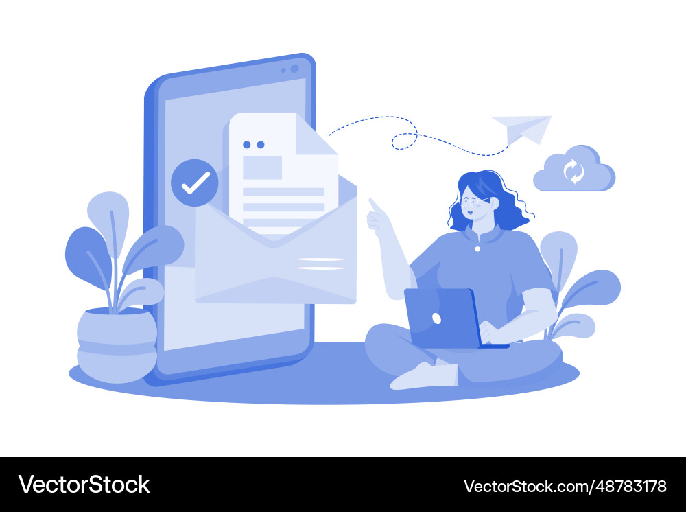 Autoresponders automate email replies Vector Image