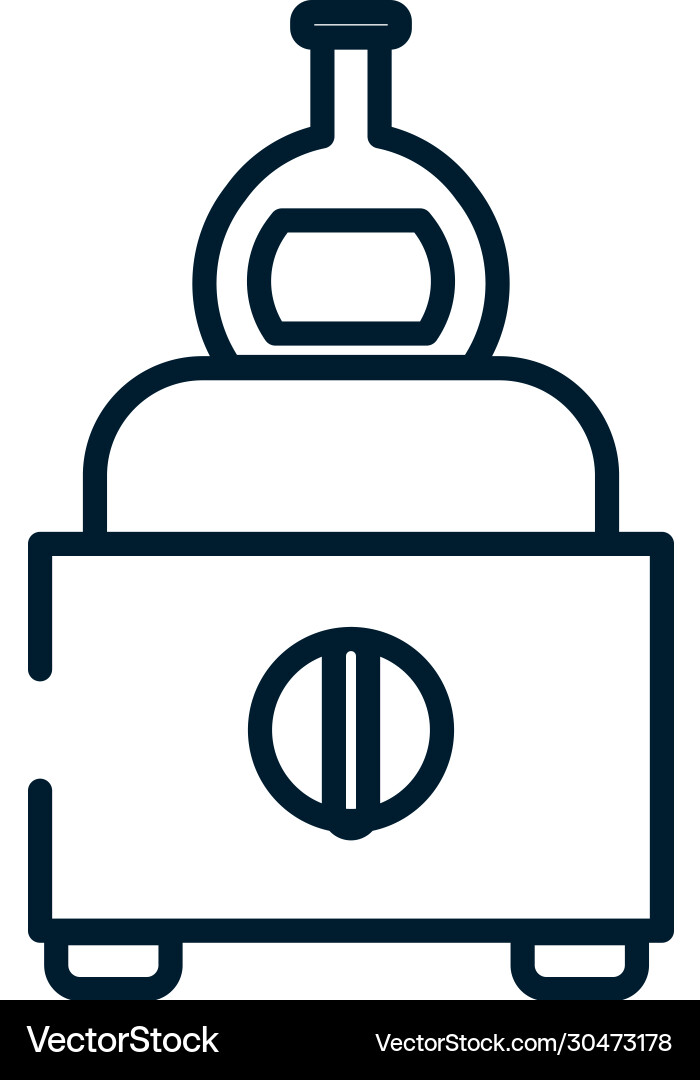 Chemical flask and machine line style Chemical flask and machine line style vector image