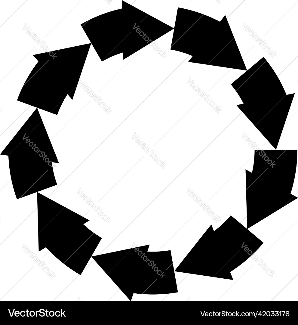 Circular circle arrows as repetion recycle cycle Circular circle arrows as repetion recycle cycle Vector Image