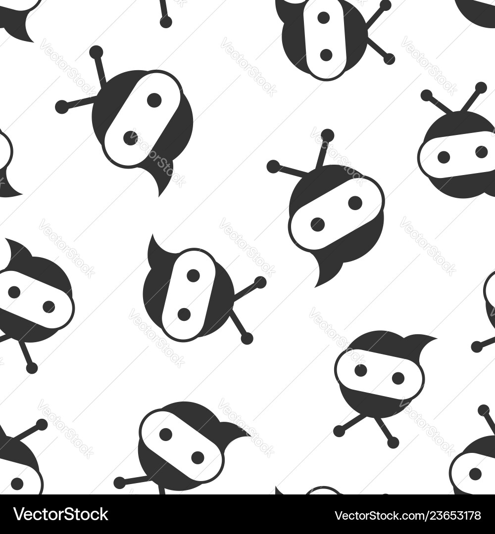 Cute robot chatbot icon seamless pattern Cute robot chatbot icon seamless pattern vector image