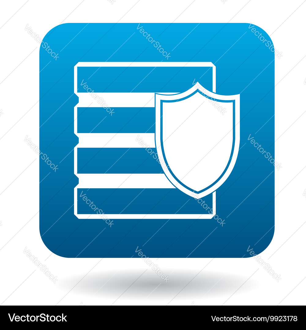 Data security icon simple style vector image