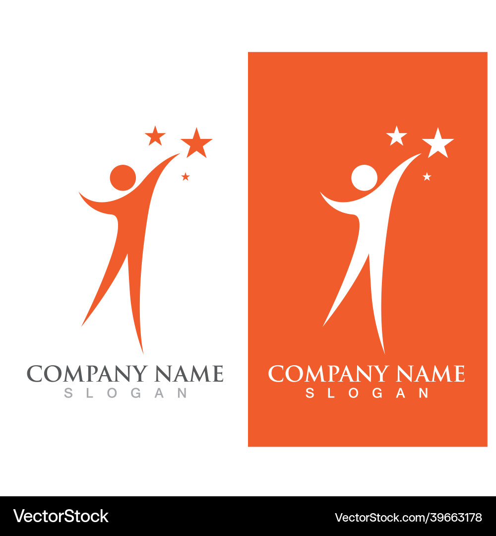 Erfolg people star logo image Erfolg people star logo image vektorbild