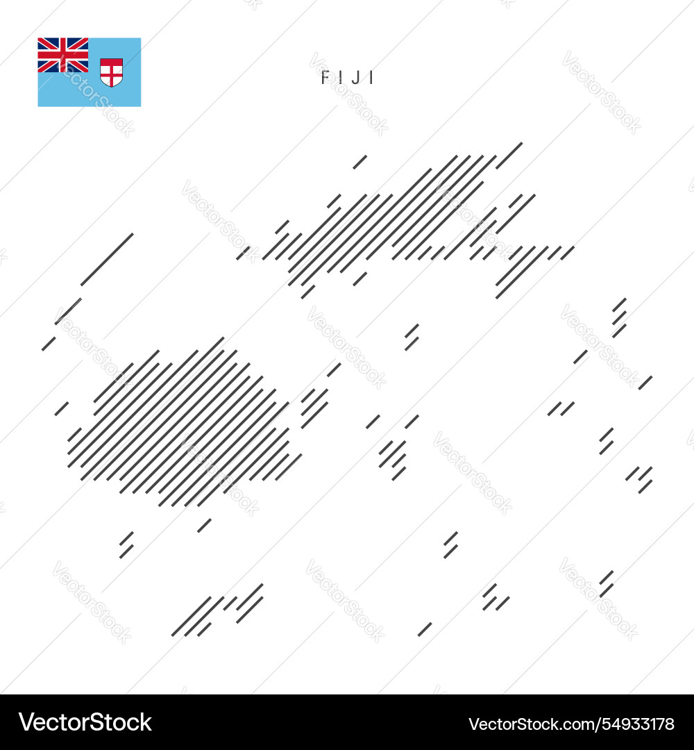 Fiji map from pattern of black slanted parallel Fiji map from pattern of black slanted parallel Vector Image