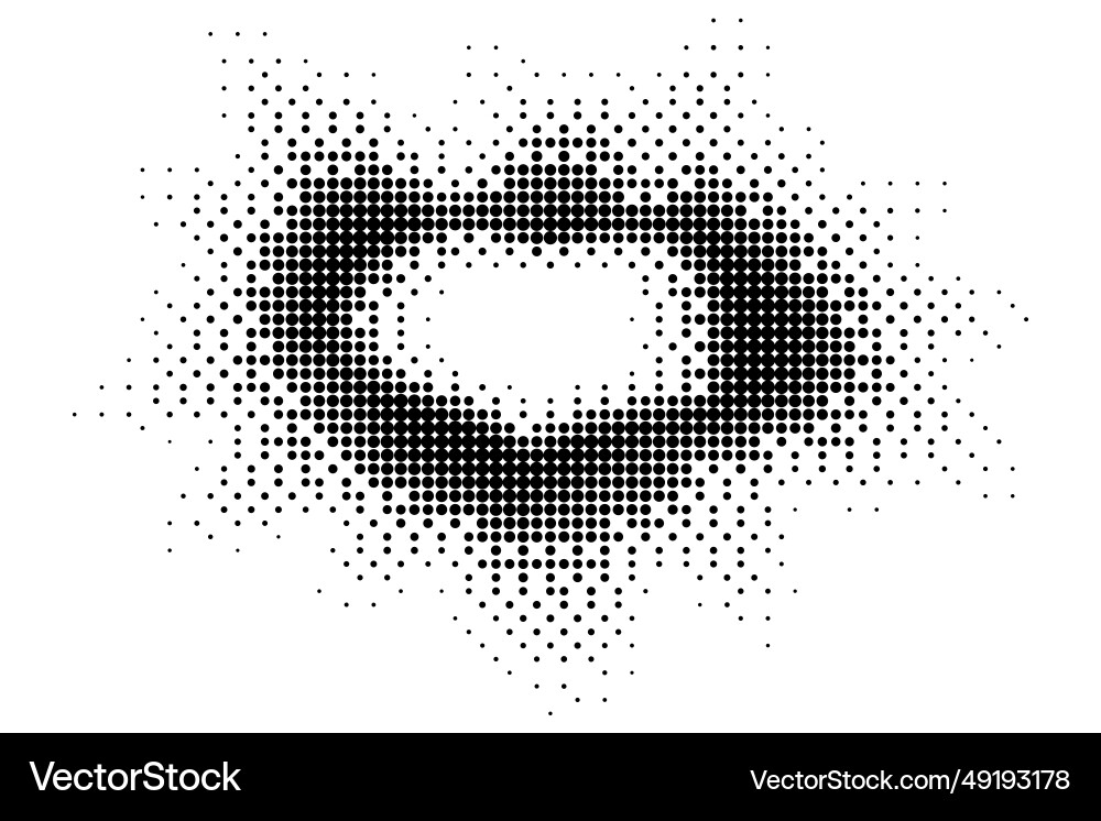 Halftone explosion bubble with texture Vector Image