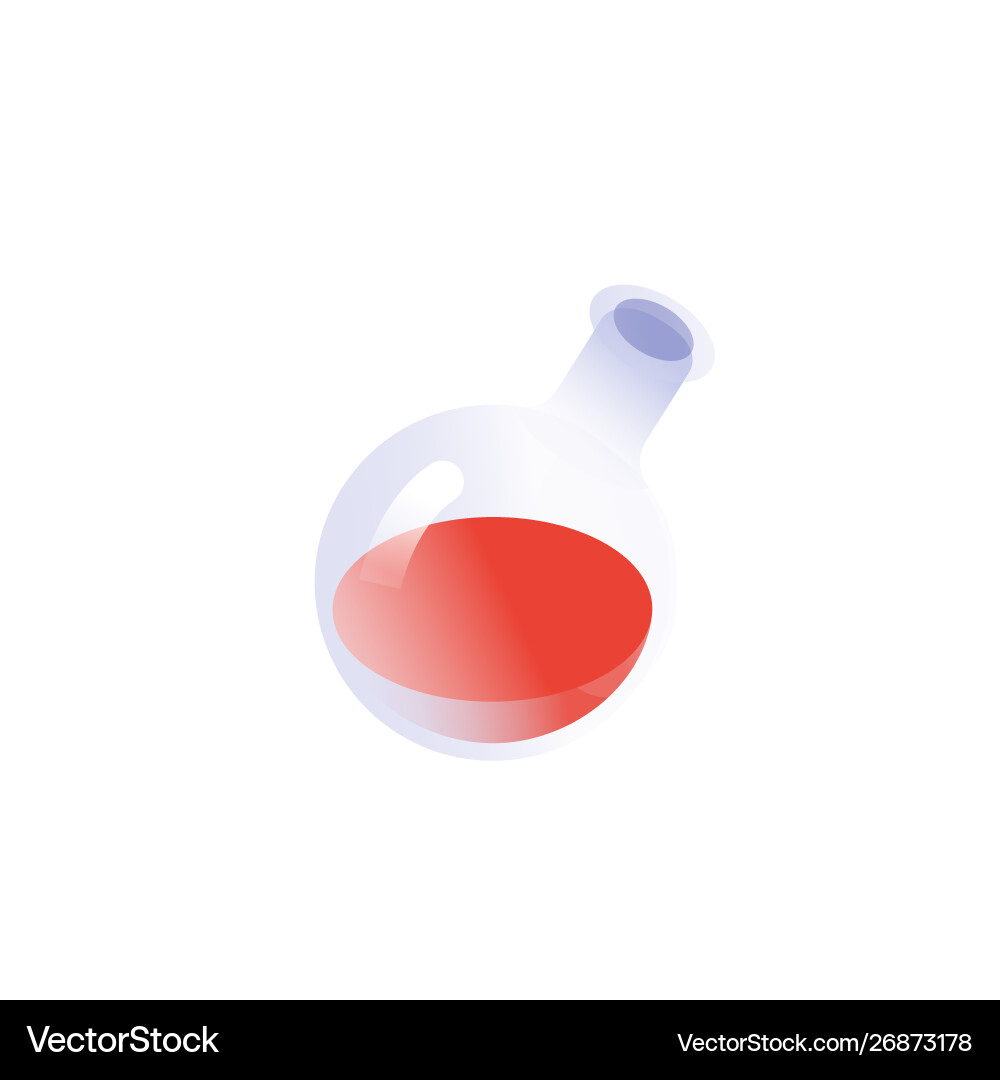 Icon a round bulb with red solution logo Vector Image