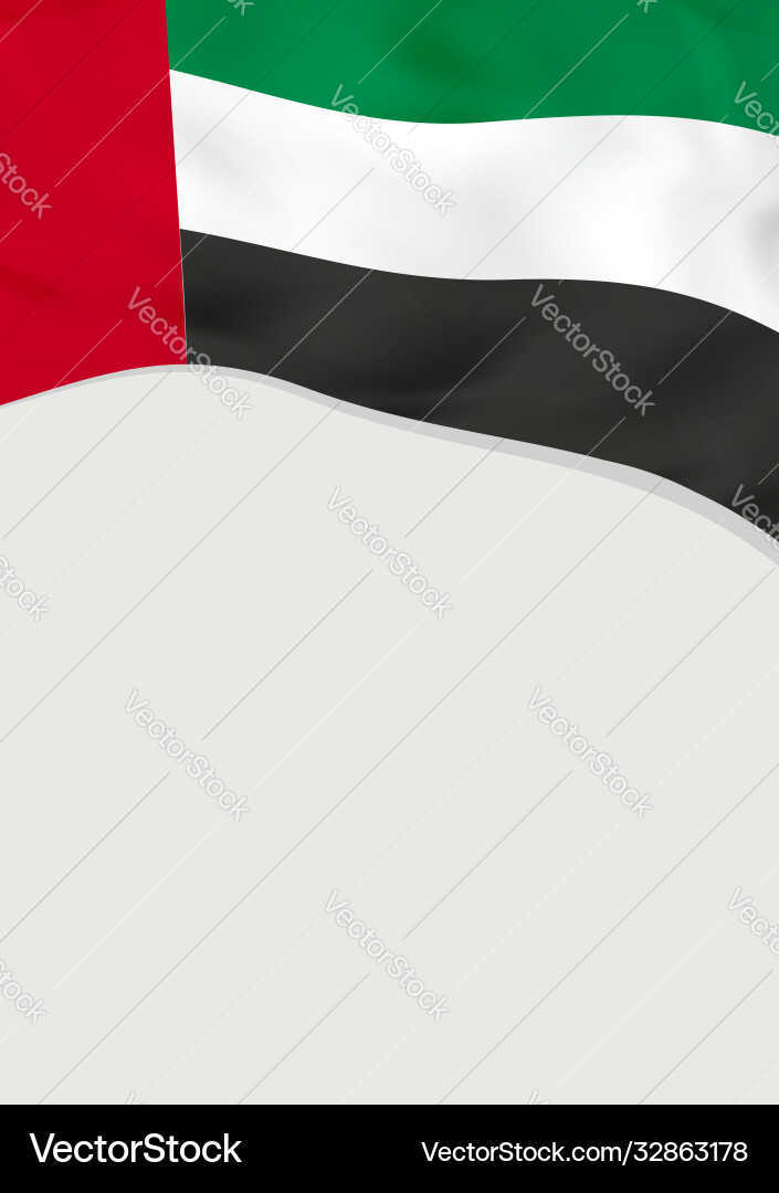 Leaflet design with flag uae template Vector Image