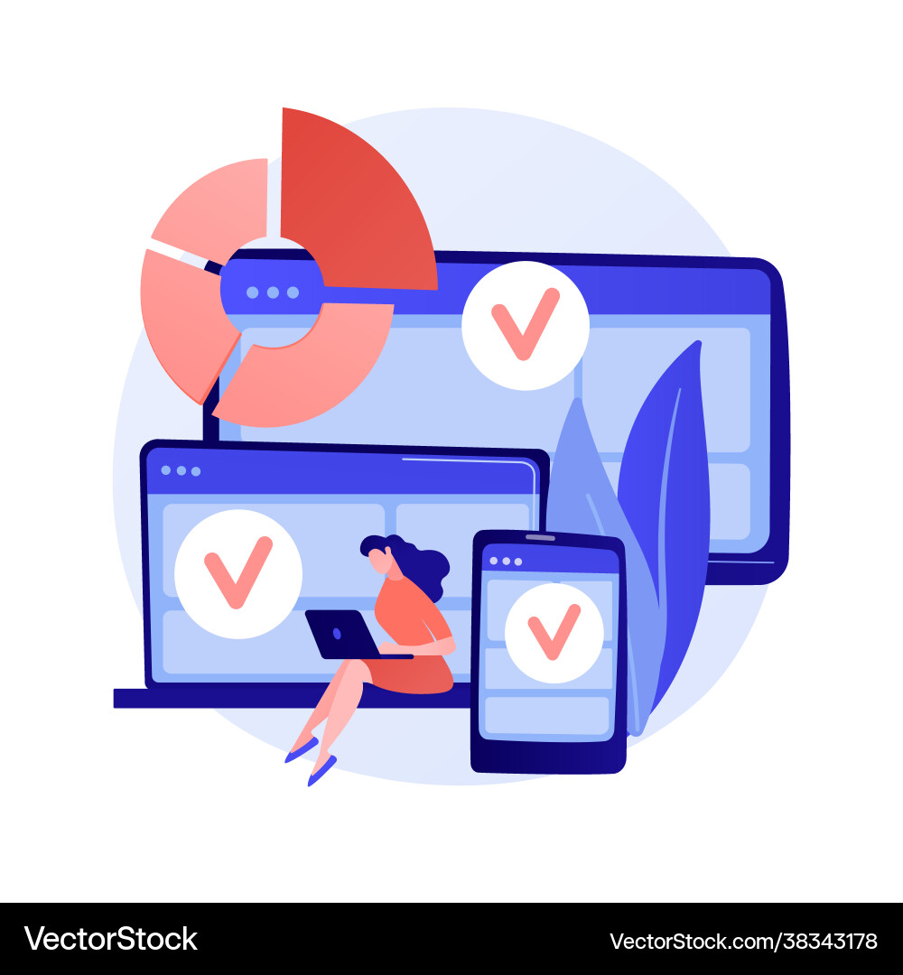 Log in into several devices concept metaphor vector image