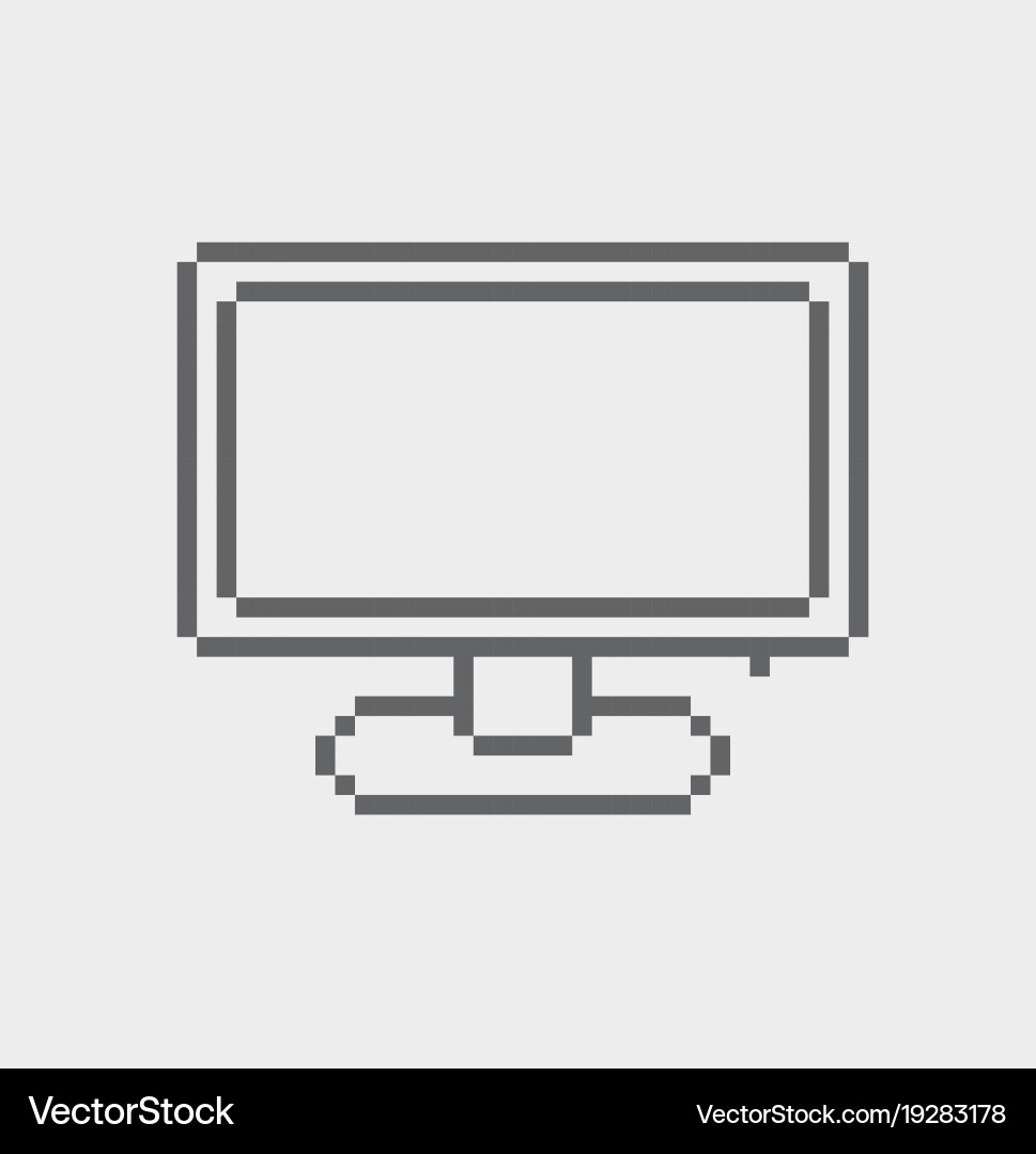 Monitor screen pixel icon in the eps 8 format Vector Image