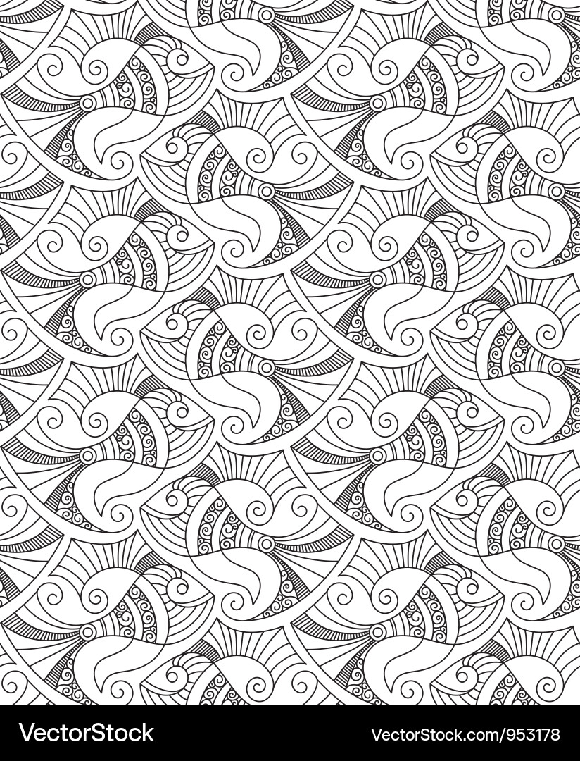 Ocean Wave Pattern Vector Image
