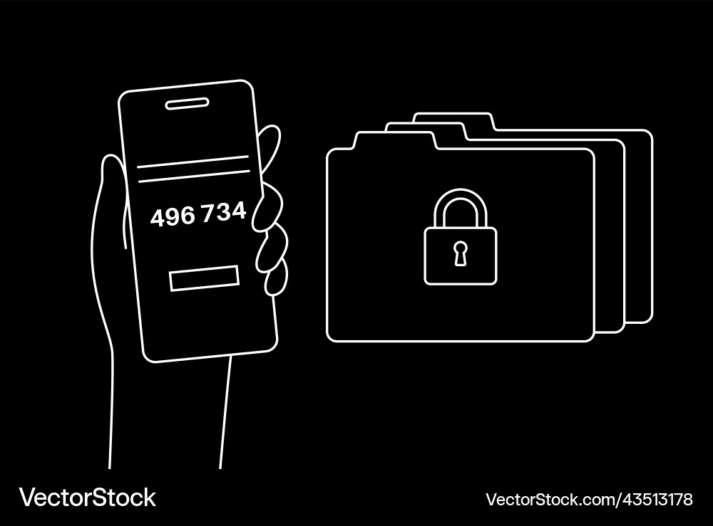 One-Time Password Authentication Vector Image