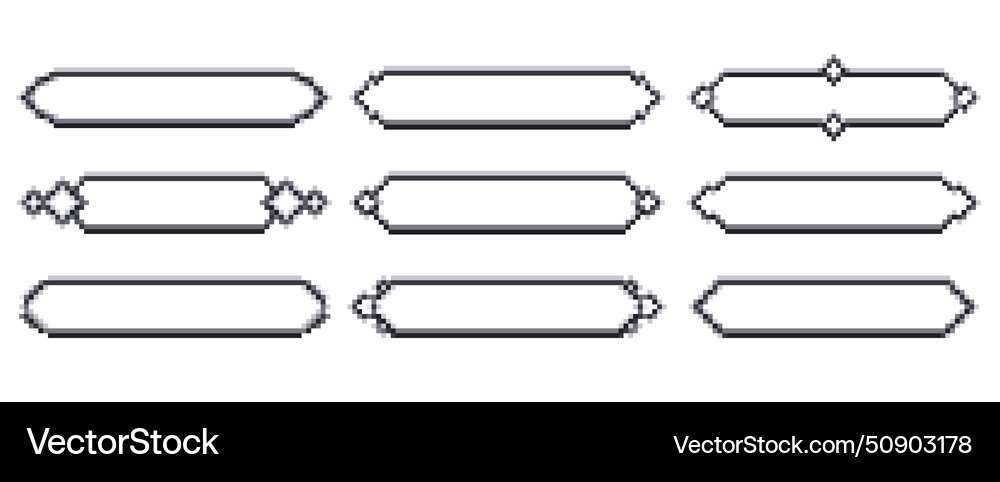 Pixel frames text message dialog bubbles user Pixel frames text message dialog bubbles user vector image