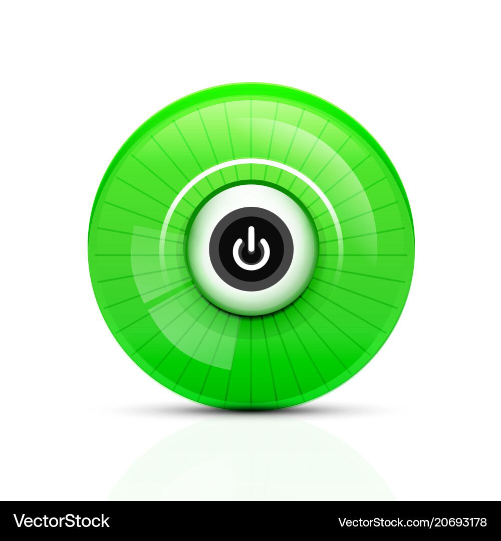 Power button icon start symbol web design ui vector image