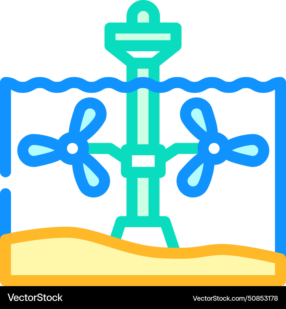 Range systems barrages tidal color icon Vector Image