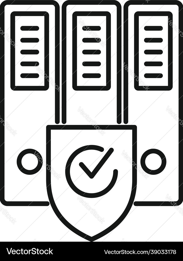 Safety folders icon outline file folder Safety folders icon outline file folder vector image