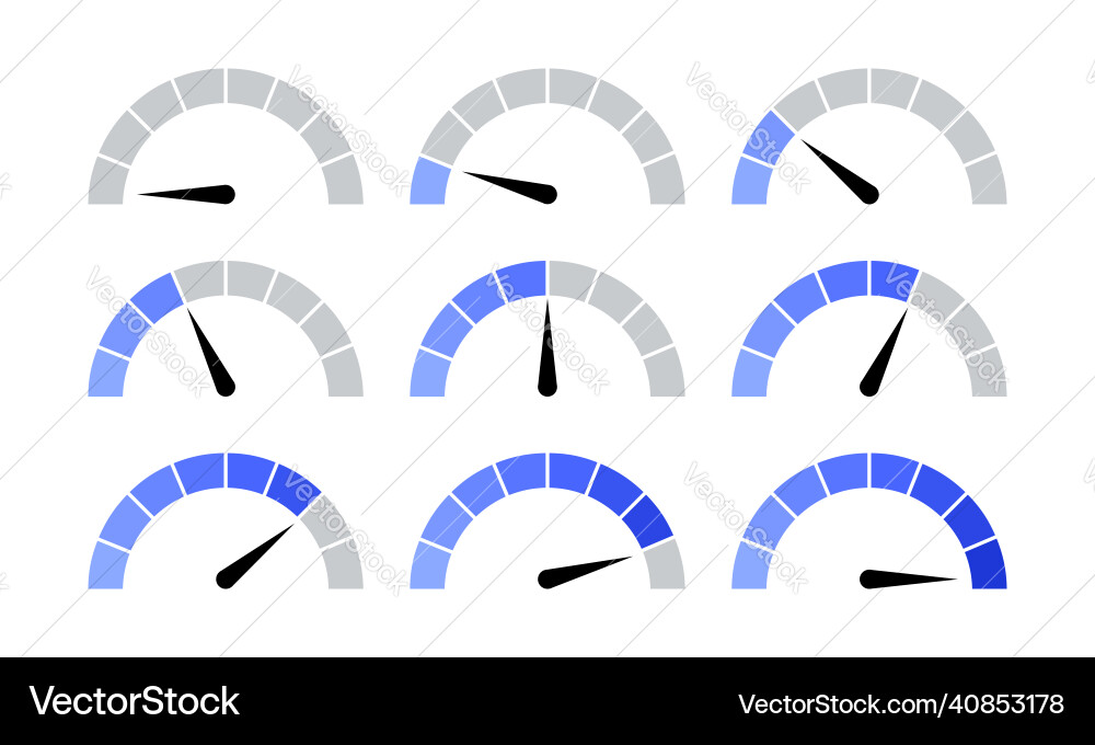Scale meter gauge indicator test level rating Scale meter gauge indicator test level rating Vector Image