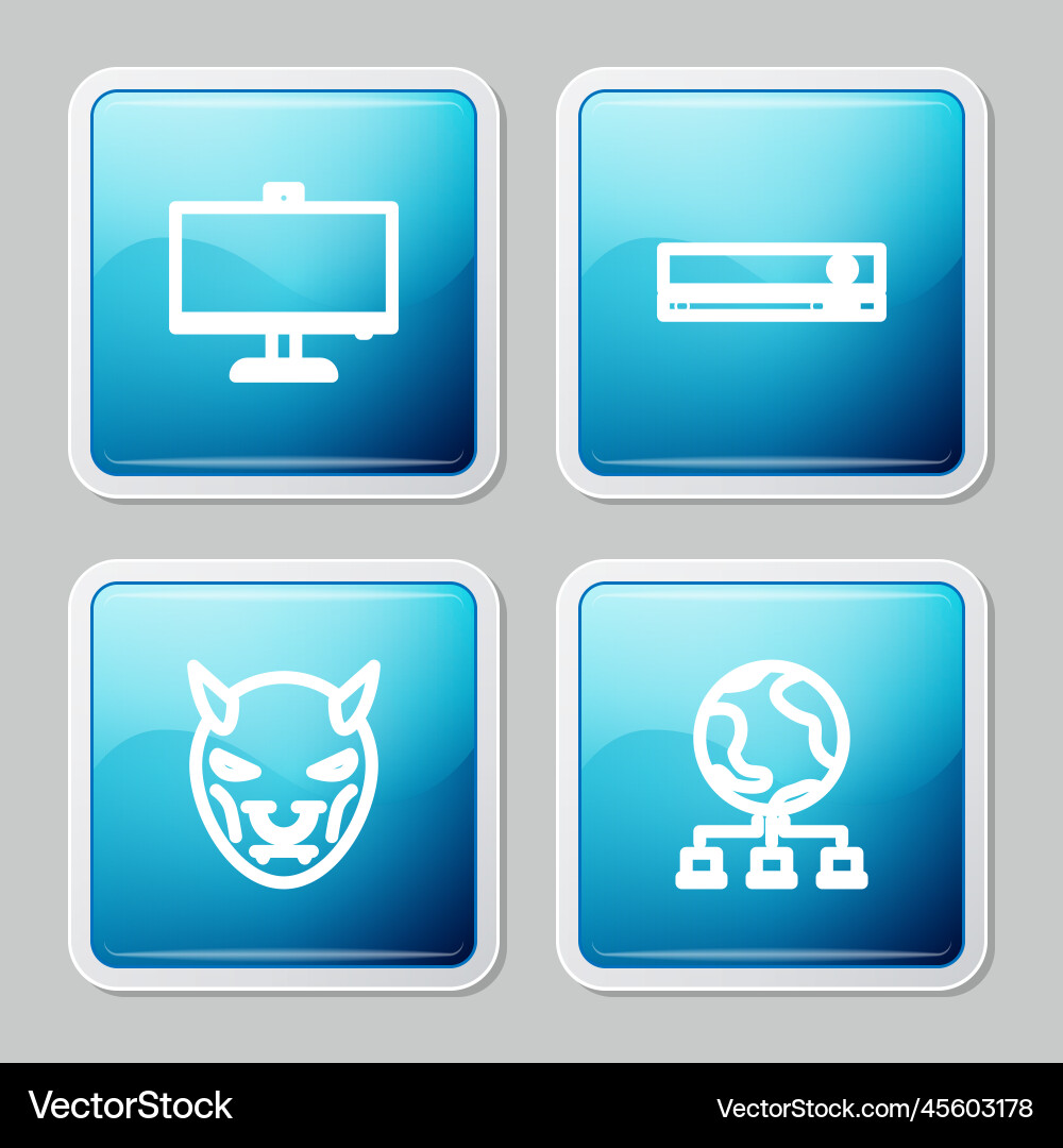 Set line computer monitor video game console Set line computer monitor video game console Vector Image