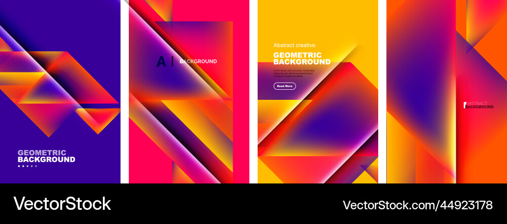 Set of abstract backgrounds - overlapping Vector Image