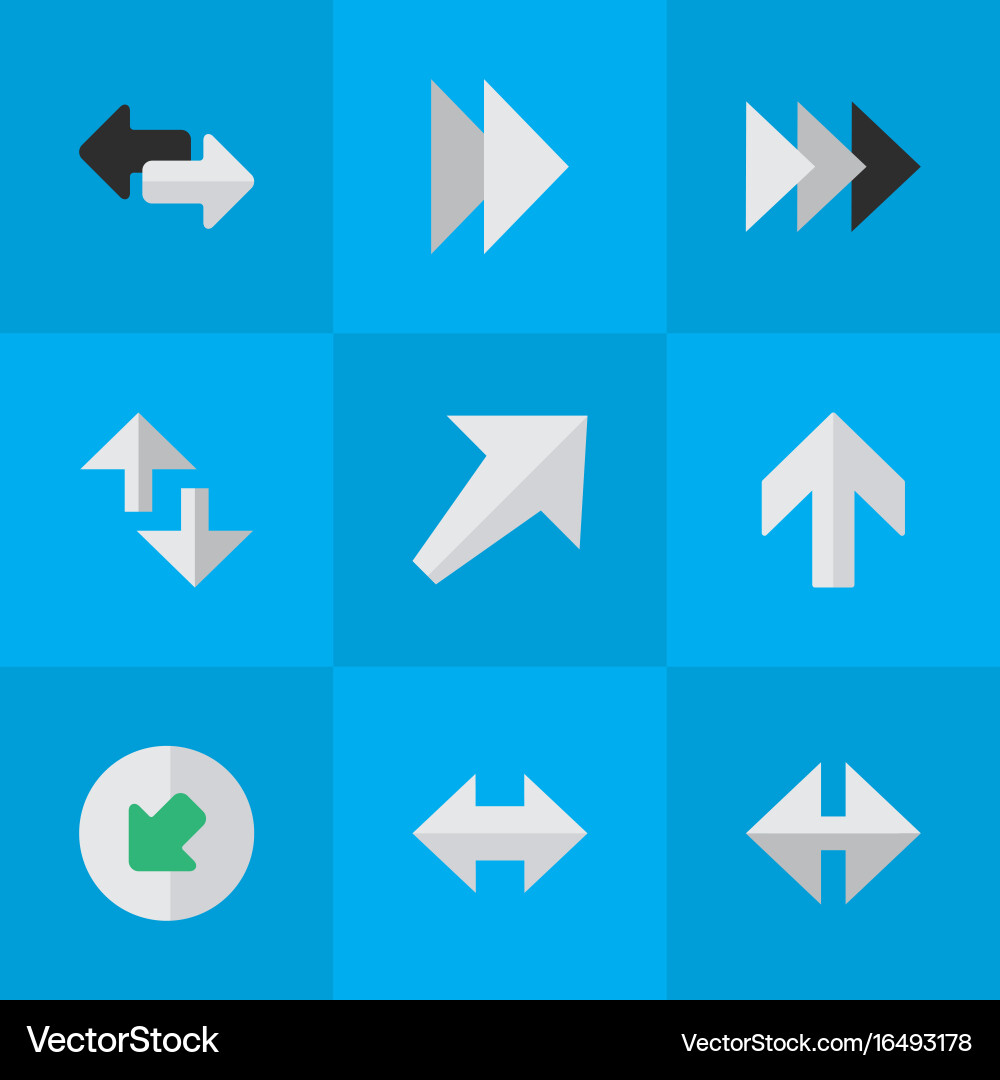 Set of simple indicator icons Vector Image