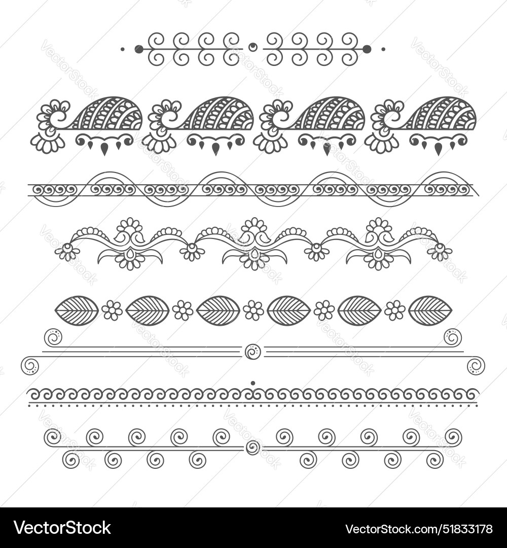 Set of text delimiters for your projects Set of text delimiters for your projects vector image