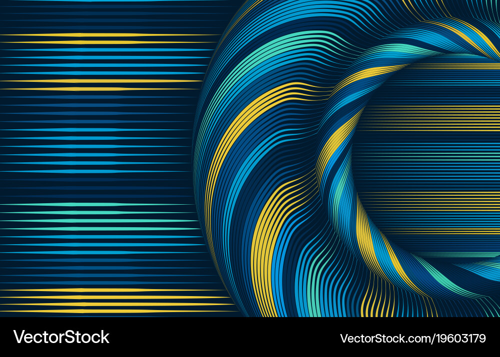 Abstract colorful string lines background vector image