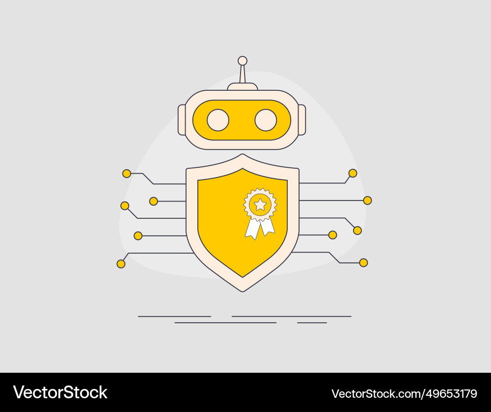 Ai in cybersecurity neural networks machine Ai in cybersecurity neural networks machine vector image