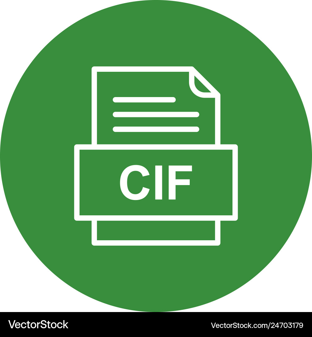 Cif file document icon Vector Image