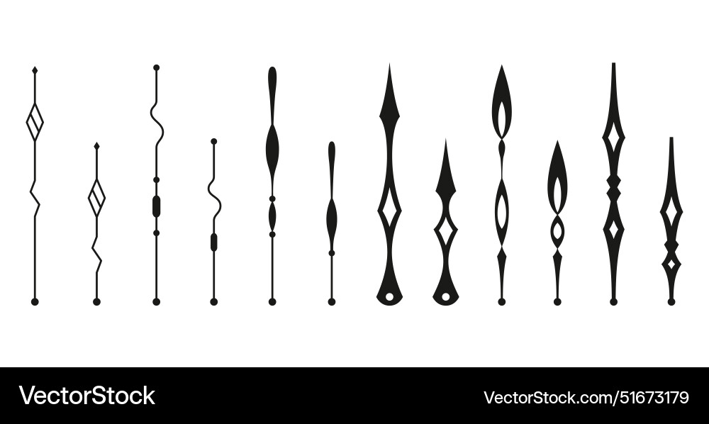Clock pointer arrows black silhouette chronometer Clock pointer arrows black silhouette chronometer vector image