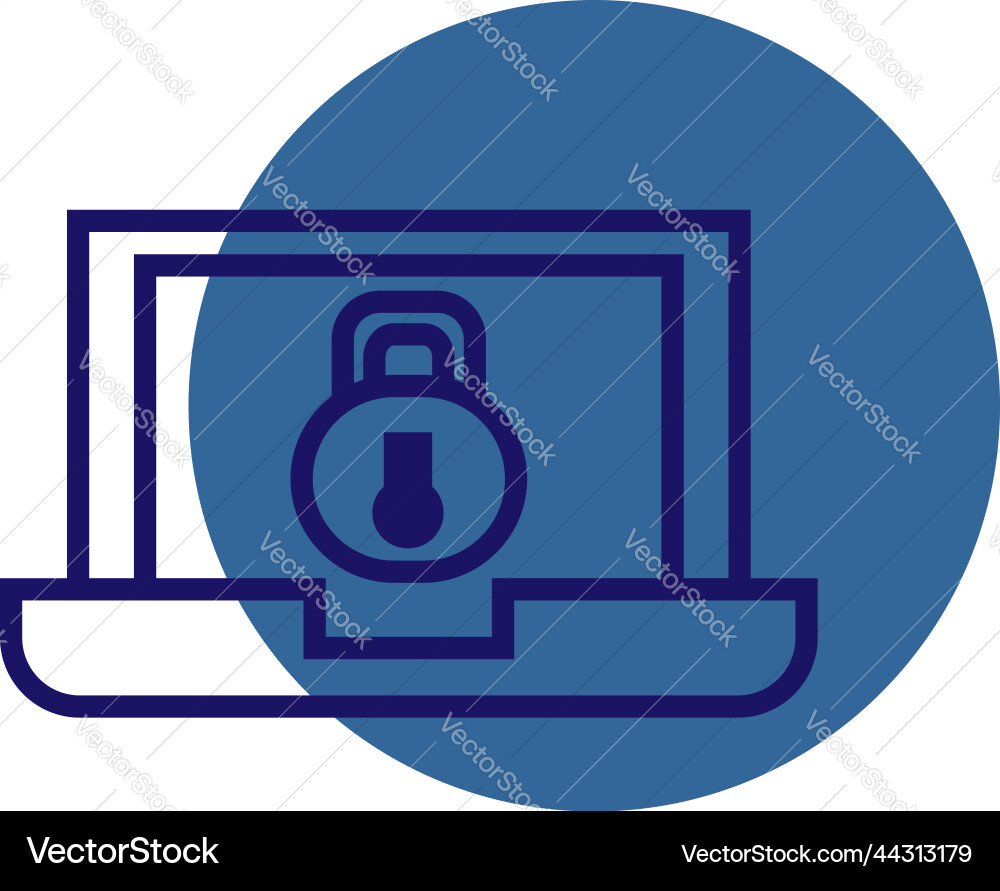 Computer security password on a white background vector image