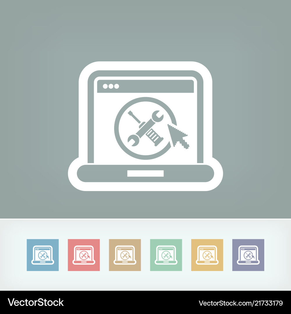 Computer setting icon Vector Image
